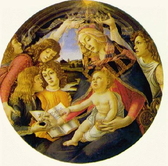 BOTTICELLI, Sandro Madonna of the Magnificat  fg Sweden oil painting art
